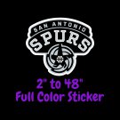 San Antonio Spurs Full Color Vinyl Decal | Hydroflask decal | Cornhole decal 3