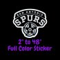 San Antonio Spurs Full Color Vinyl Decal | Hydroflask decal | Cornhole decal 3