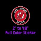 New Jersey Devils Full Color Vinyl Decal | Hydroflask decal | Cornhole decal 4