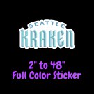 Seattle Kraken Full Color Vinyl Decal | Hydroflask decal | Cornhole decal 6