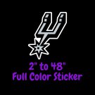 San Antonio Spurs Full Color Vinyl Decal | Hydroflask decal | Cornhole decal 4