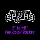 San Antonio Spurs Full Color Vinyl Decal | Hydroflask decal | Cornhole decal 2