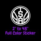 San Antonio Spurs Full Color Vinyl Decal | Hydroflask decal | Cornhole decal 1