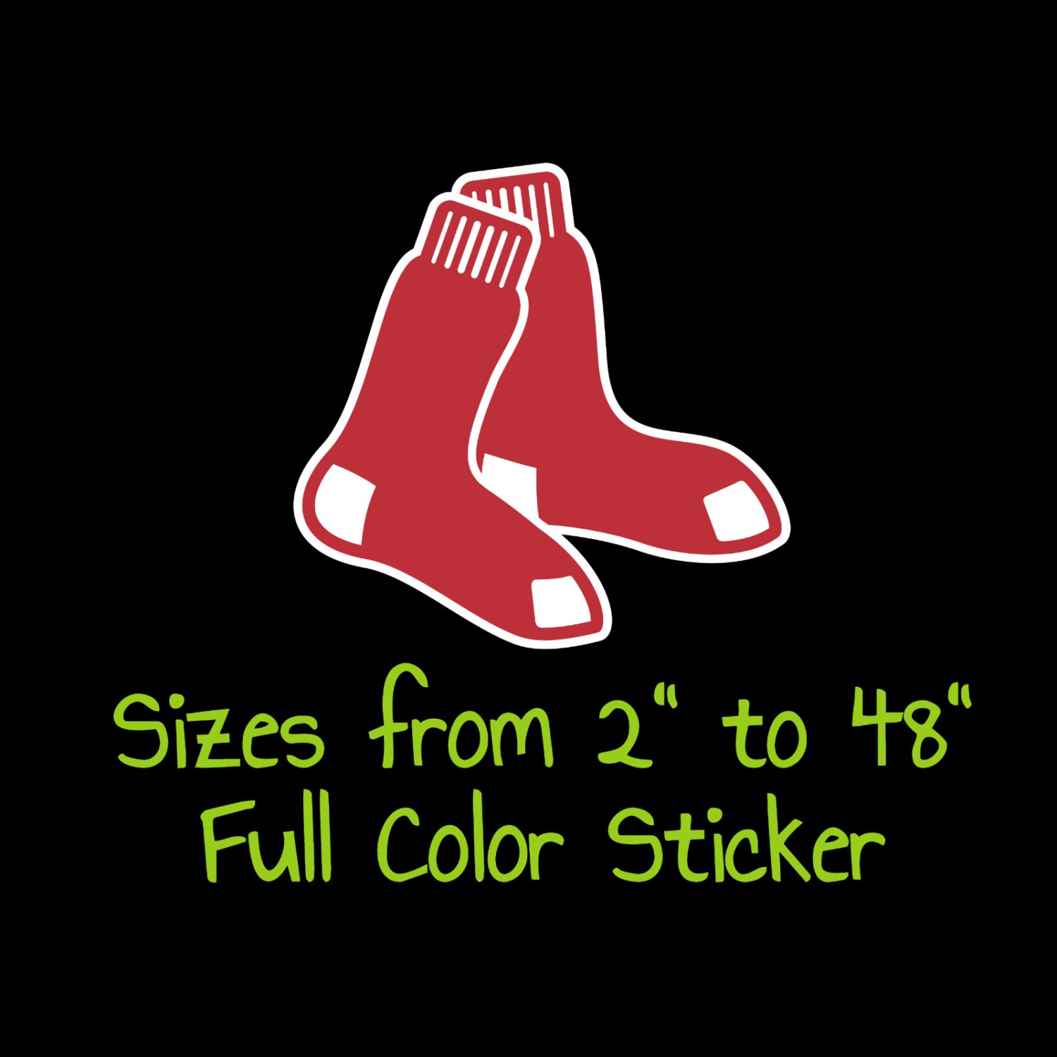 Boston Red Sox Full Color Vinyl Decal | Hydroflask decal | Cornhole decal 5