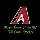 Arizona Diamond Backs Full Color Vinyl Decal | Hydroflask decal Cornhole decal 2