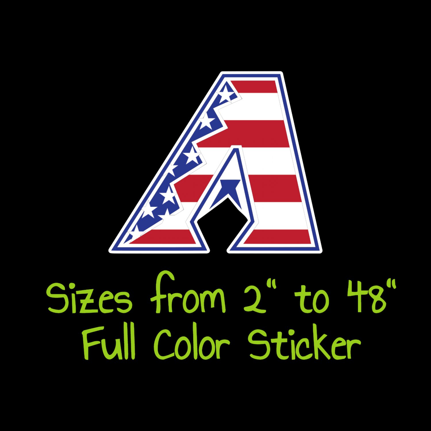 Arizona Diamond Backs Full Color Vinyl Decal | Hydroflask decal Cornhole decal 1