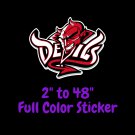 New Jersey Devils Full Color Vinyl Decal | Hydroflask decal | Cornhole decal 5