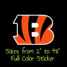 Cincinnati Bengals Full Color Vinyl Decal | Hydroflask decal | Cornhole decal 4