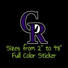Colorado Rockies Full Color Vinyl Decal | Hydroflask decal | Cornhole decal 4