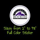 Colorado Rockies Full Color Vinyl Decal | Hydroflask decal | Cornhole decal 3