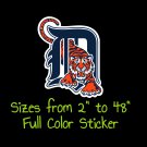 Detroit Tigers Full Color Vinyl Decal | Hydroflask decal | Cornhole decal 6