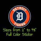 Detroit Tigers Full Color Vinyl Decal | Hydroflask decal | Cornhole decal 2