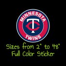 Minnesota Twins Full Color Vinyl Decal | Hydroflask decal | Cornhole decal 3