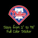 Philadelphia Phillies Full Color Vinyl Decal | Hydroflask decal Cornhole decal 7