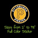 Pittsburgh Pirates Full Color Vinyl Decal | Hydroflask decal | Cornhole decal 2