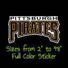 Pittsburgh Pirates Full Color Vinyl Decal | Hydroflask decal | Cornhole decal 5