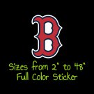 Boston Red Sox Full Color Vinyl Decal | Hydroflask decal | Cornhole decal