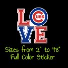 Chicago Cubs Full Color Vinyl Decal | Hydroflask decal | Cornhole decal 10