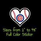 Chicago Cubs Full Color Vinyl Decal | Hydroflask decal | Cornhole decal 4
