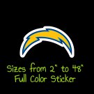 Los Angeles Chargers Full Color Vinyl Decal | Hydroflask decal Cornhole decal 6