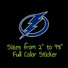 Tampa Bay Lightning Full Color Vinyl Decal | Hydroflask decal | Cornhole decal 4