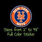 New York Mets Full Color Vinyl Decal | Hydroflask decal | Cornhole decal 5
