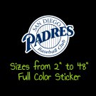 San Diego Padres Full Color Vinyl Decal | Hydroflask decal | Cornhole decal 5