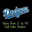 Los Angeles Dodgers Full Color Vinyl Decal | Hydroflask decal | Cornhole decal 8