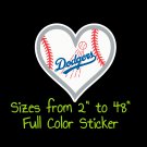 Los Angeles Dodgers Full Color Vinyl Decal | Hydroflask decal Cornhole decal 12
