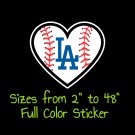 Los Angeles Dodgers Full Color Vinyl Decal | Hydroflask decal | Cornhole decal 3