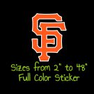 San Francisco Giants Full Color Vinyl Decal | Hydroflask decal Cornhole decal 4