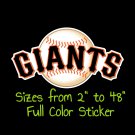 San Francisco Giants Full Color Vinyl Decal | Hydroflask decal Cornhole decal 3