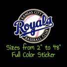 Kansas City Royals Full Color Vinyl Decal | Hydroflask decal | Cornhole decal 1