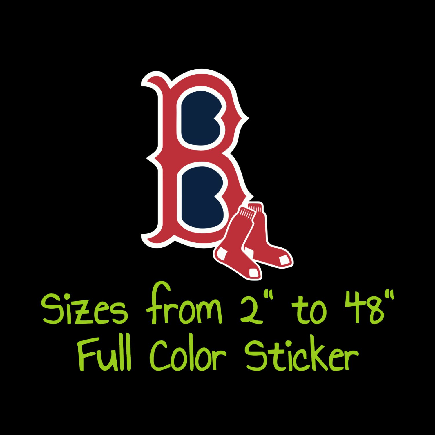 Boston Red Sox Full Color Vinyl Decal | Hydroflask decal | Cornhole decal 6