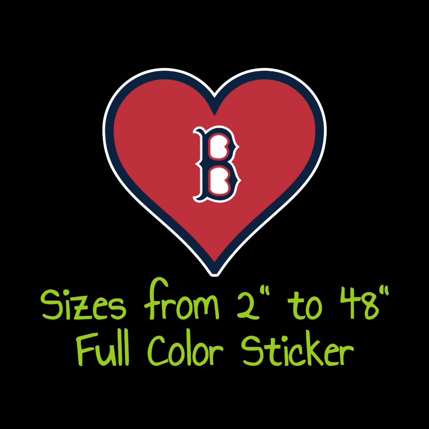 Boston Red Sox Full Color Vinyl Decal | Hydroflask decal | Cornhole decal 9