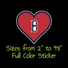 Boston Red Sox Full Color Vinyl Decal | Hydroflask decal | Cornhole decal 9
