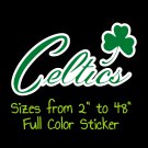 Boston Celtics Full Color Vinyl Decal | Hydroflask decal | Cornhole decal 10