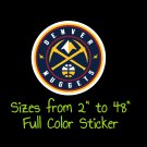 Denver Nuggets Full Color Vinyl Decal | Hydroflask decal | Cornhole decal 1