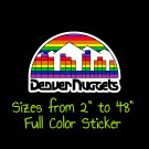 Denver Nuggets Full Color Vinyl Decal | Hydroflask decal | Cornhole decal 4
