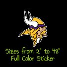 Minnesota Vikings Full Color Vinyl Decal | Hydroflask decal | Cornhole decal 2