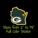 Green Bay Packers Full Color Vinyl Decal | Hydroflask decal | Cornhole decal 5