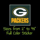 Green Bay Packers Full Color Vinyl Decal | Hydroflask decal | Cornhole decal 8