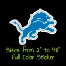 Detroit Lions Full Color Vinyl Decal | Hydroflask decal | Cornhole decal 5