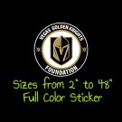 Vegas Golden Knights Full Color Vinyl Decal | Hydroflask decal Cornhole decal 3