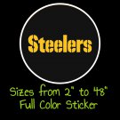 Pittsburgh Steelers Full Color Vinyl Decal | Hydroflask decal Cornhole decal 11