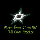 Dallas Stars Full Color Vinyl Decal | Hydroflask decal | Cornhole decal 4