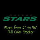 Dallas Stars Full Color Vinyl Decal | Hydroflask decal | Cornhole decal 3