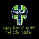 Seattle Seahawks Full Color Vinyl Decal | Hydroflask decal | Cornhole decal 10