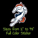 Denver Broncos Full Color Vinyl Decal | Hydroflask decal | Cornhole decal 8