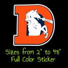 Denver Broncos Full Color Vinyl Decal | Hydroflask decal | Cornhole decal 9
